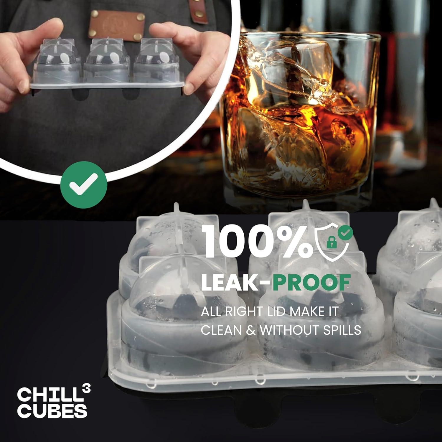 Bandejas de Hielo Redondas CHILLÓCUBES - Set de 2, 12 Esferas