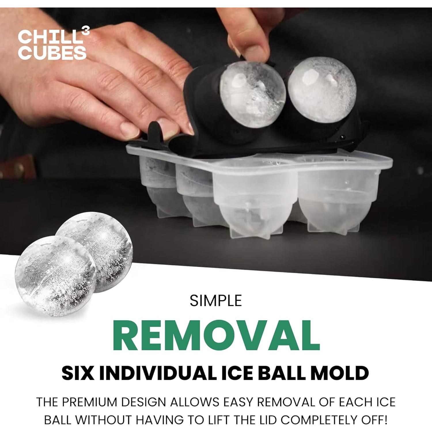 Bandejas de Hielo Redondas CHILLÓCUBES - Set de 2, 12 Esferas