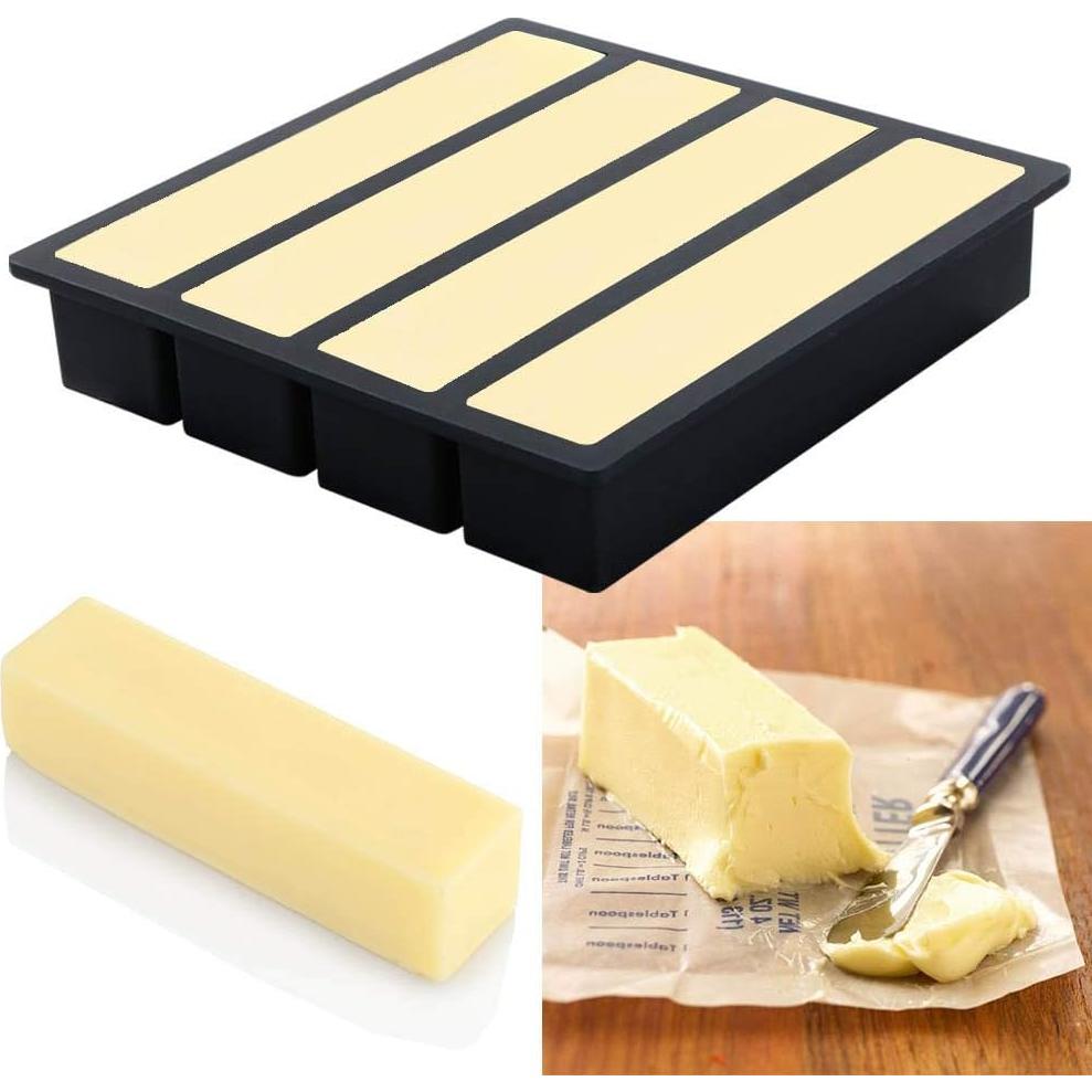 Juego de Moldes de Silicona Webake para Cubos de Hielo y Mantequilla