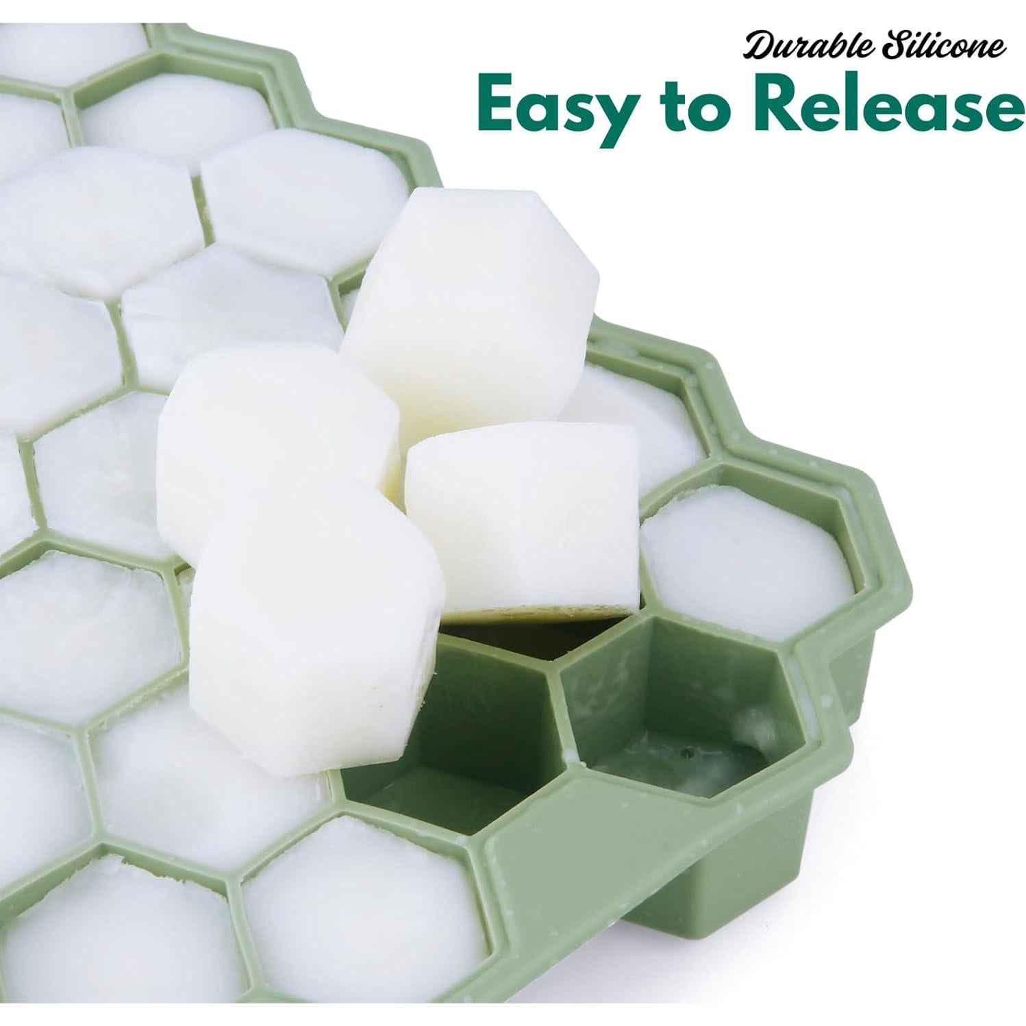 Paquete de 2 bandejas de hielo de silicona Emptycolor 37 cubos