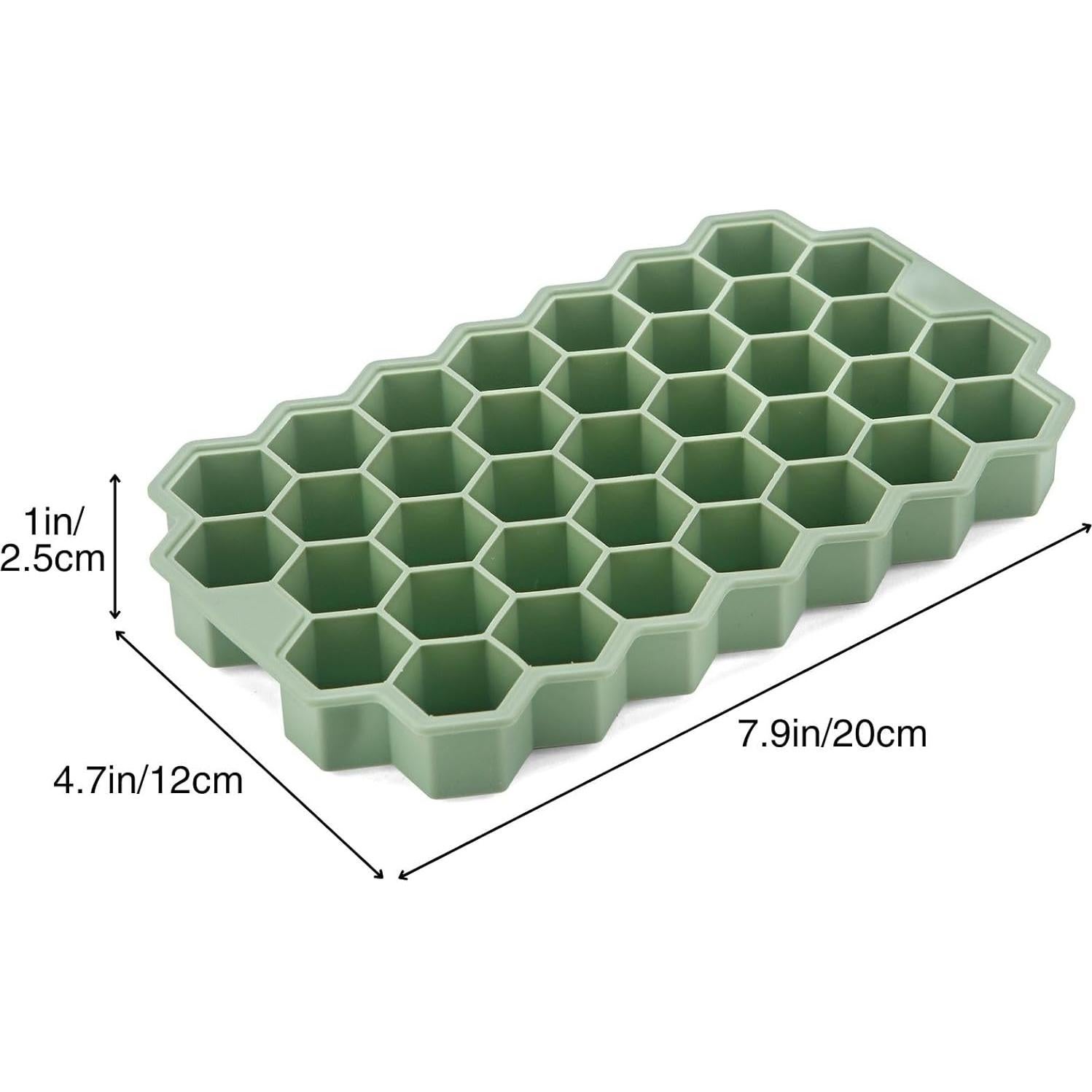 Paquete de 2 bandejas de hielo de silicona Emptycolor 37 cubos