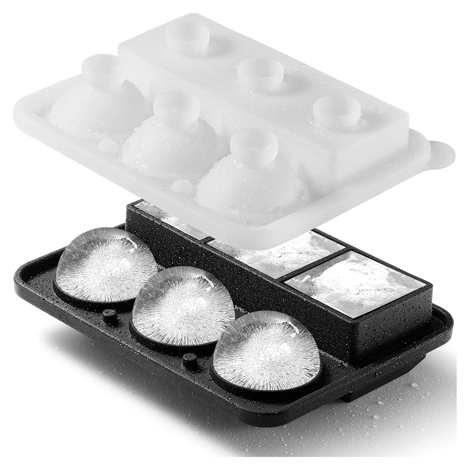 Molde de Hielo 2-en-1 Nax Caki Silicona Grande Negro