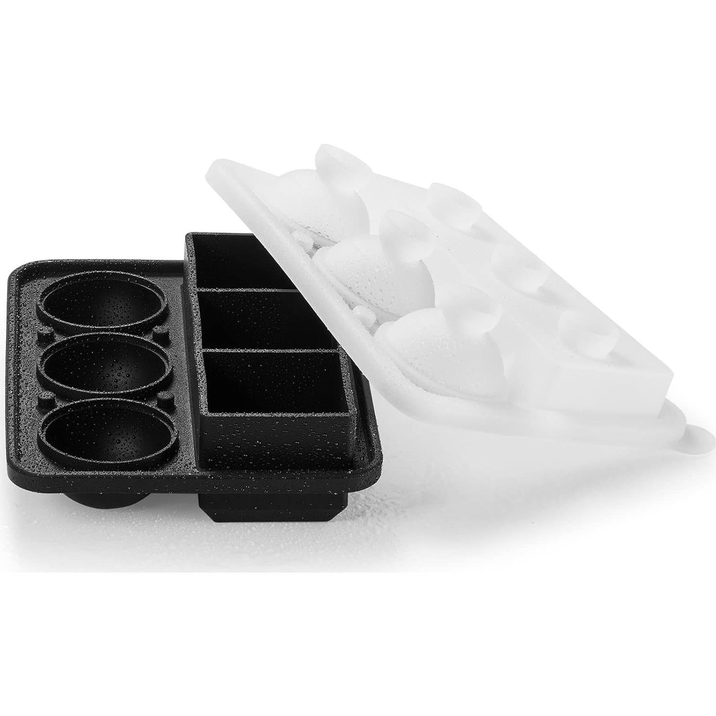 Molde de Hielo 2-en-1 Nax Caki Silicona Grande Negro