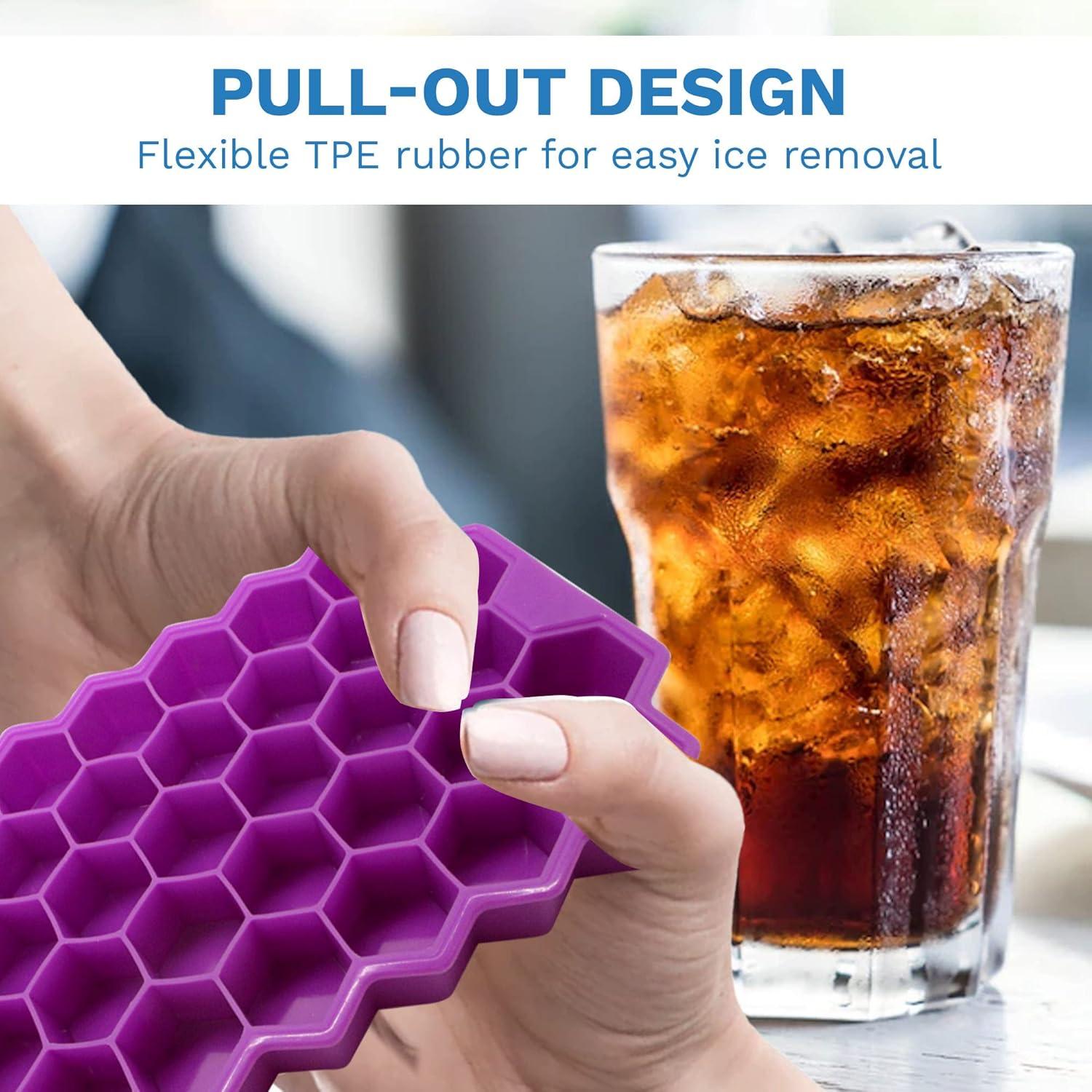 Bandeja de Hielo Hexagonal Gadgetime USA 3 Piezas Silicona