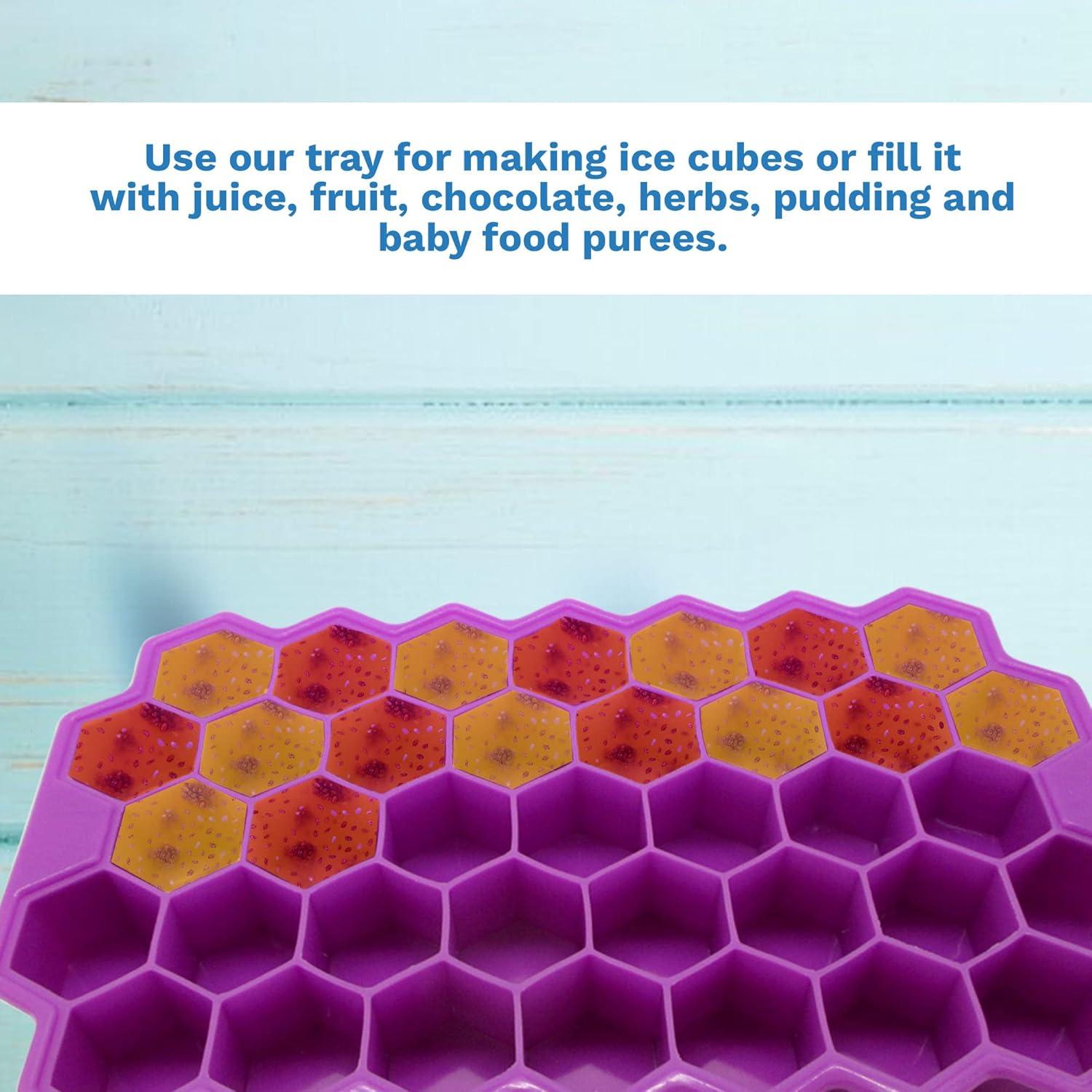 Bandeja de Hielo Hexagonal Gadgetime USA 3 Piezas Silicona