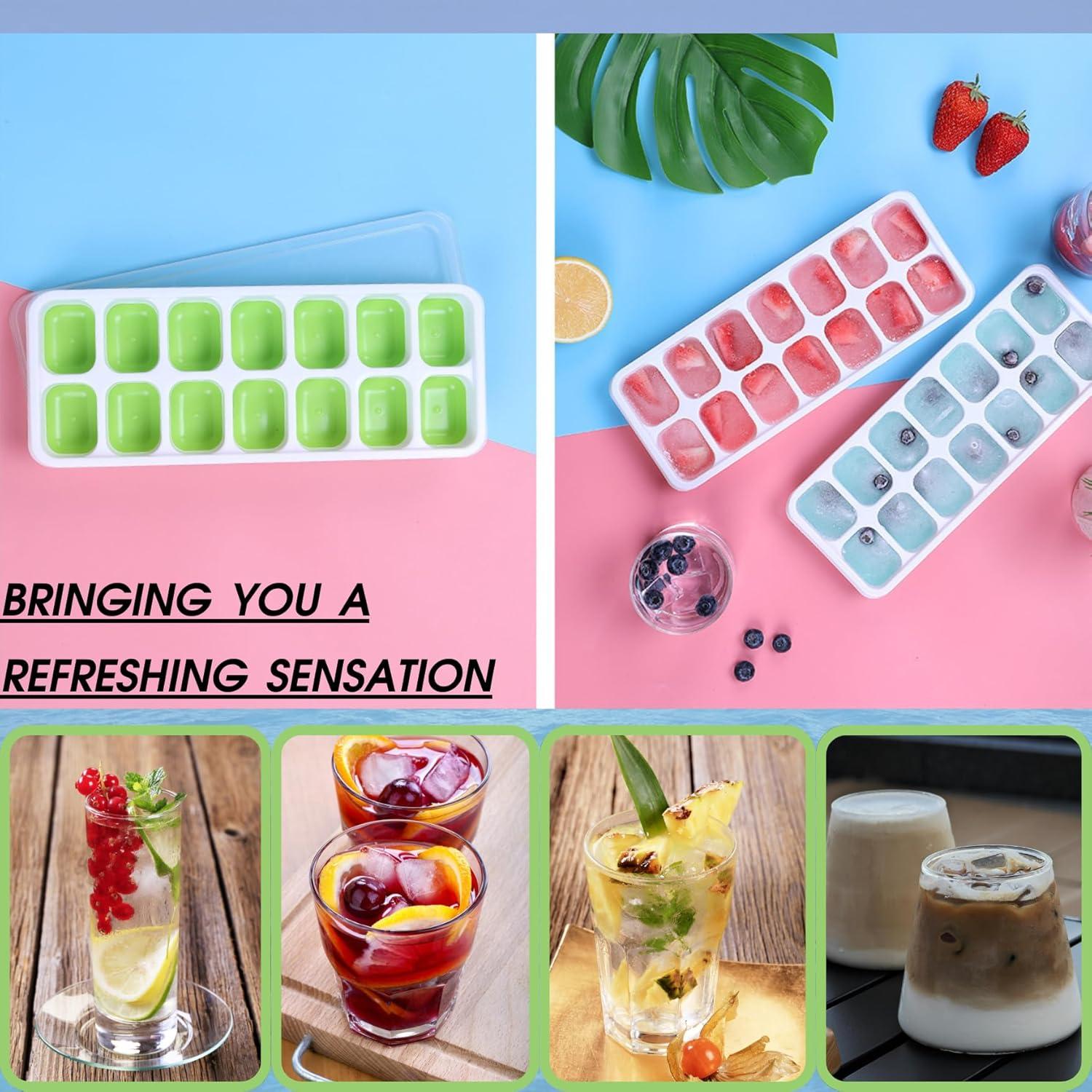 Bandeja de Cubitos de Hielo MBHTZJ 5 Piezas Silicona Verde