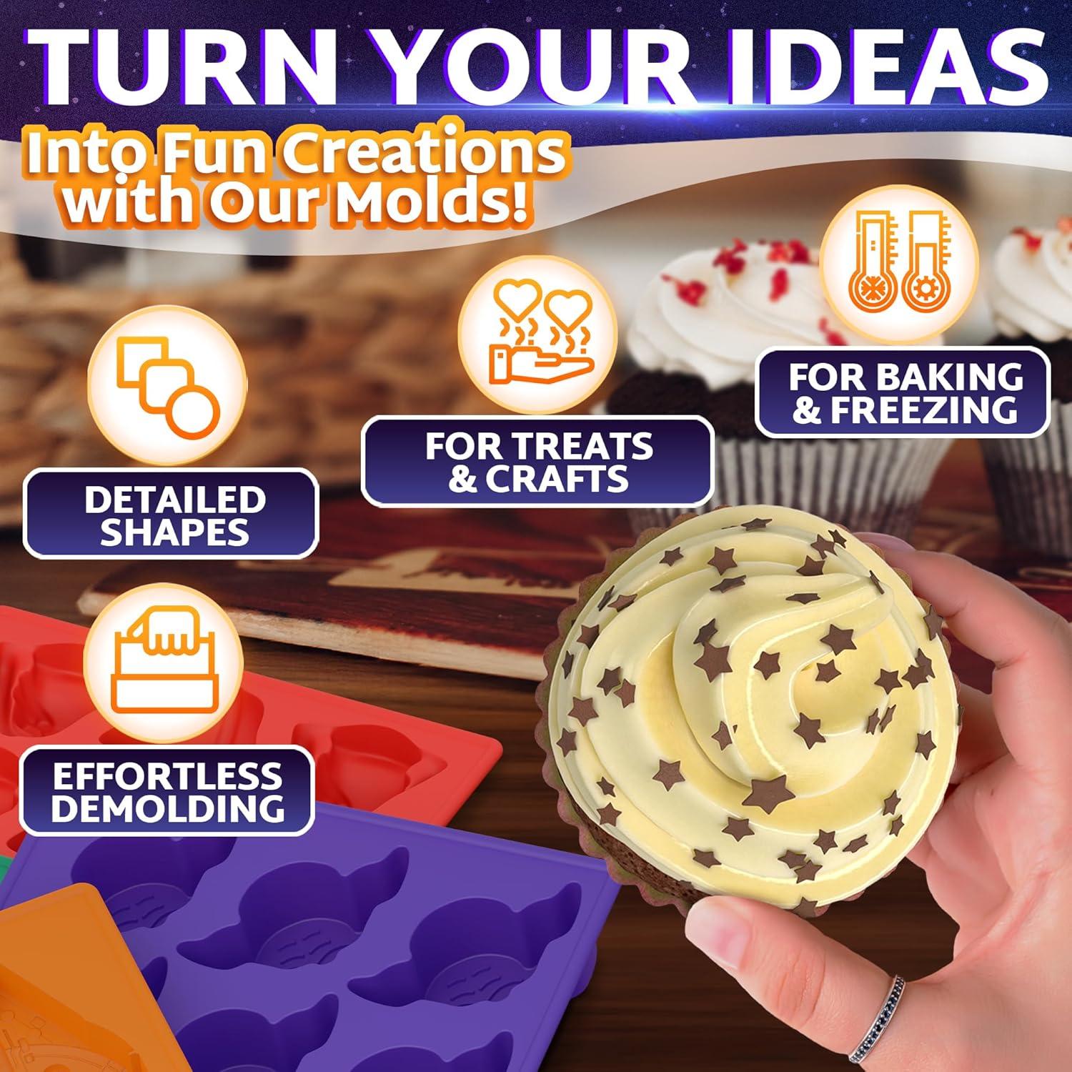 Juego de Moldes de Silicona Cocina Vibrante - 8 Piezas Galaxia