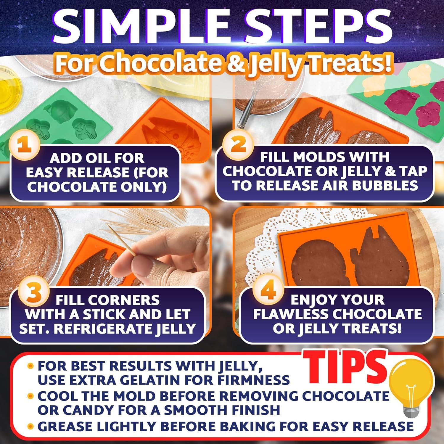 Juego de Moldes de Silicona Cocina Vibrante - 8 Piezas Galaxia