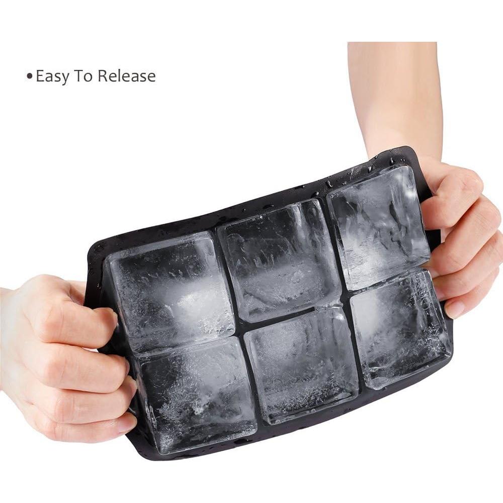 Bandejas de Hielo Flexibles Wiscky - Juego de 2, Silicona, Grande