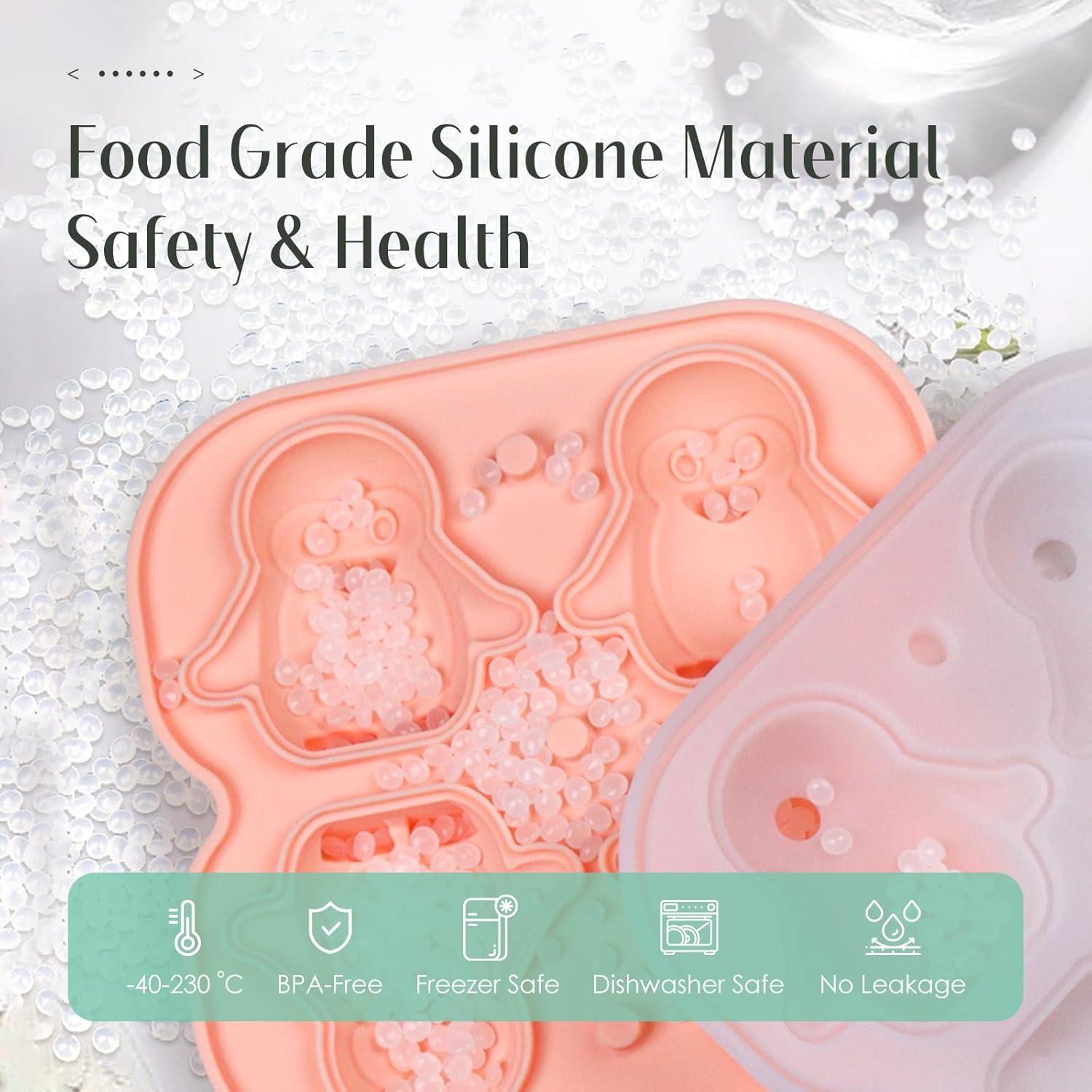 Moldes de Hielo de Silicona Teeloray 3D Animales 2 Piezas