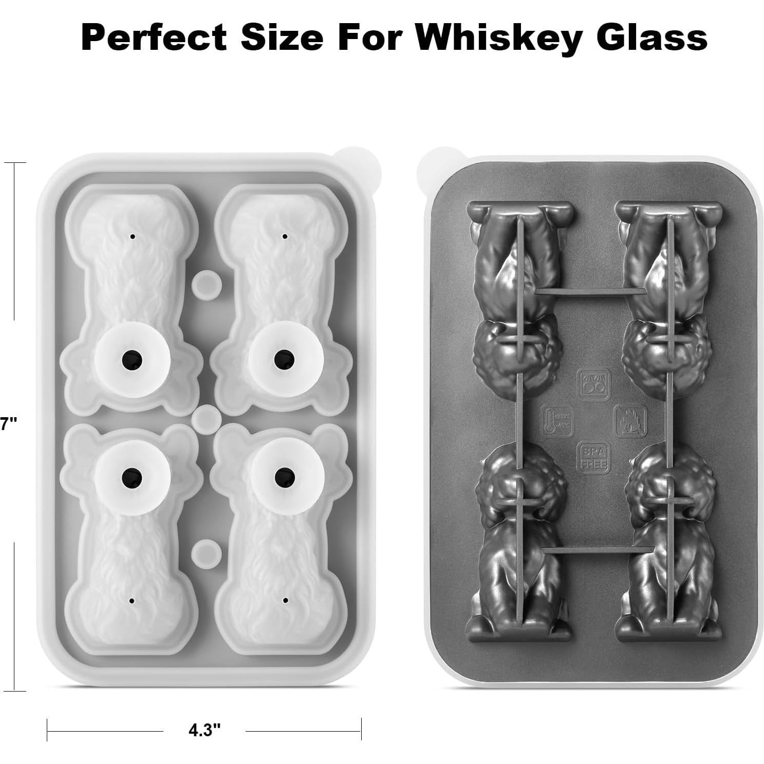 Molde de Hielo Nax Caki Vaca de las Tierras Altas 3D Grande