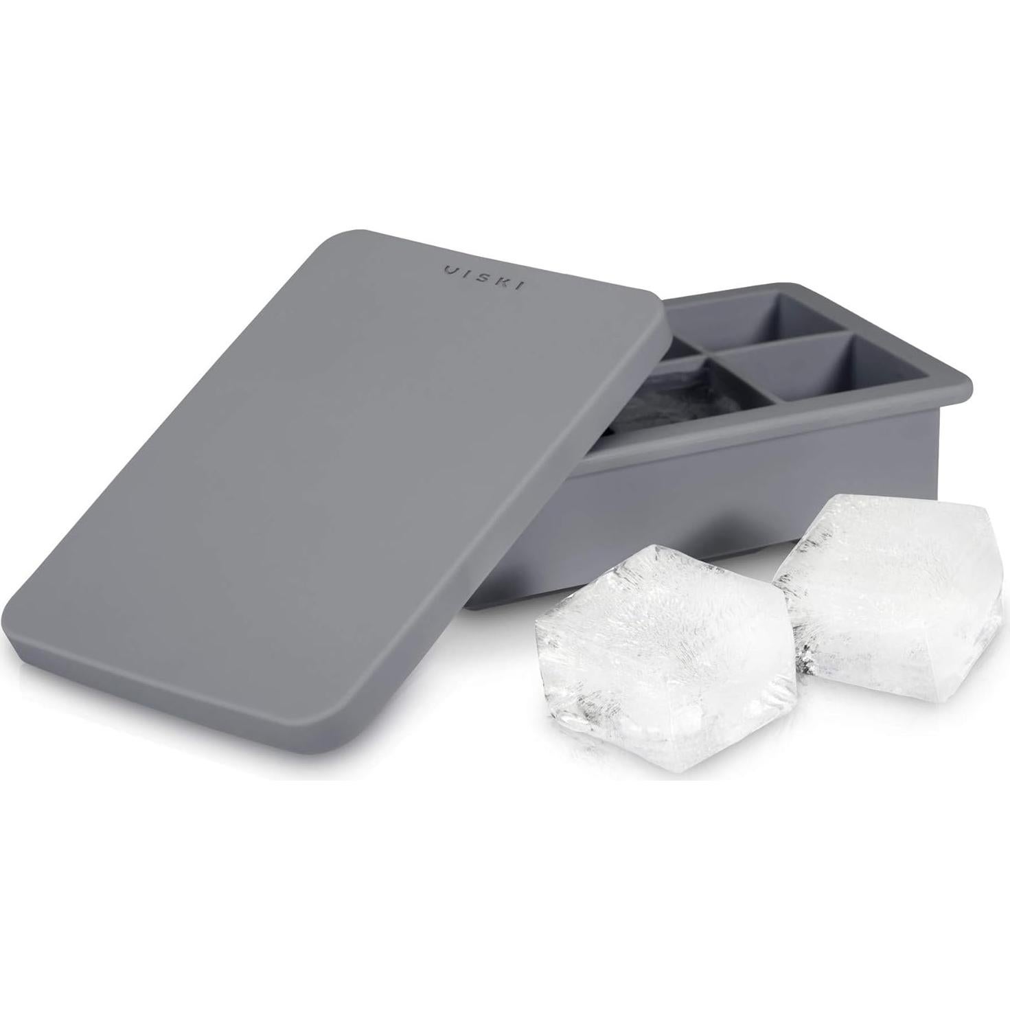 Bandeja de Hielo Viski con Tapa, 6 Cubos de 5.08 cm, Gris