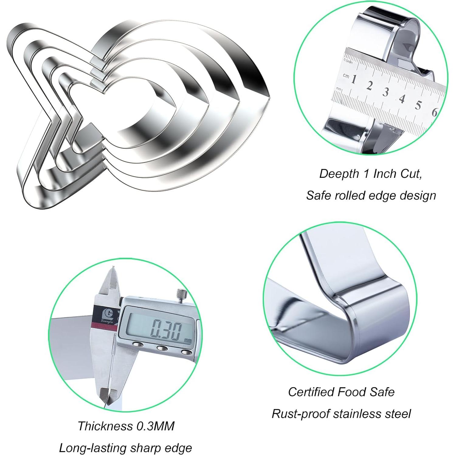 Juego de Cortadores de Galletas QAAQS Pez Dorado 4 Piezas