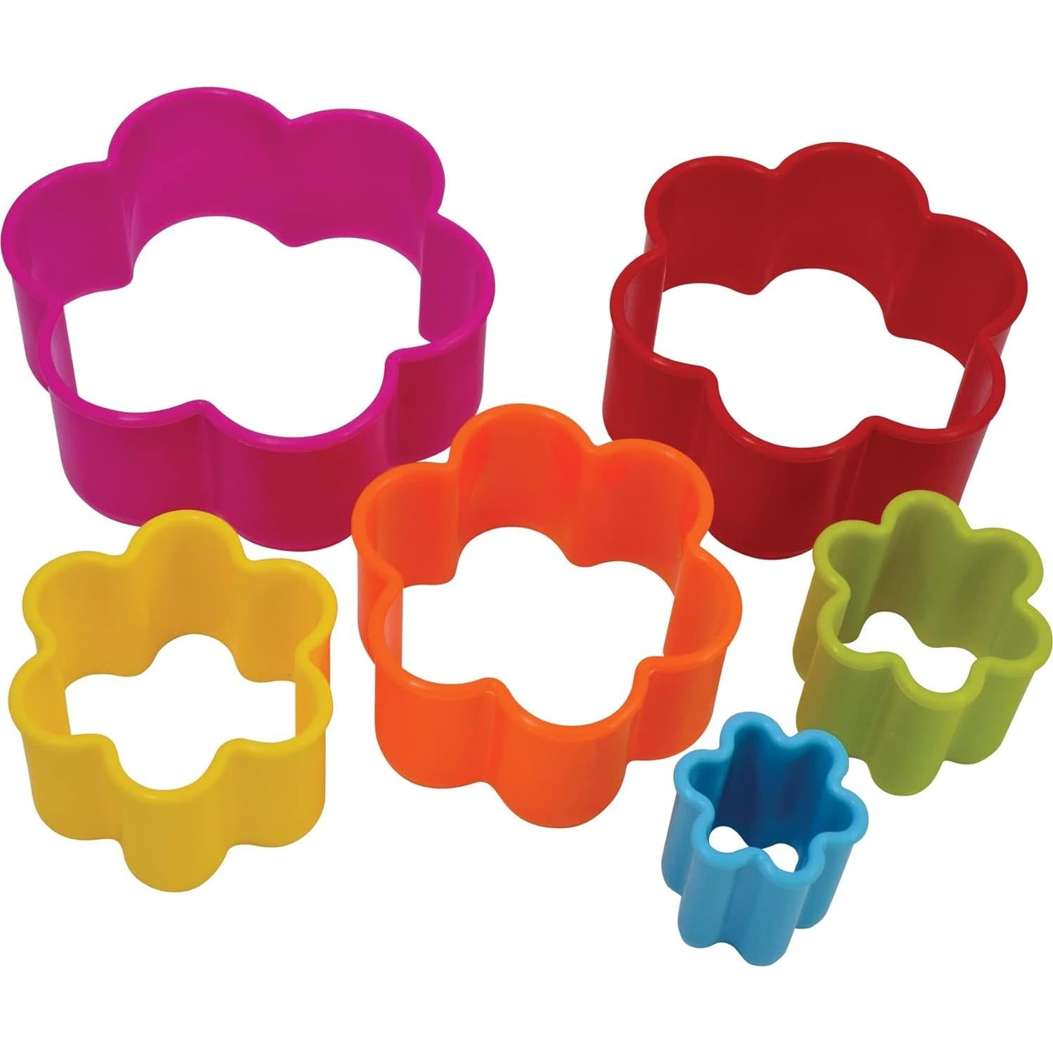 Set de 6 Cortadores de Galletas R&M Internacional Flor Multicolor