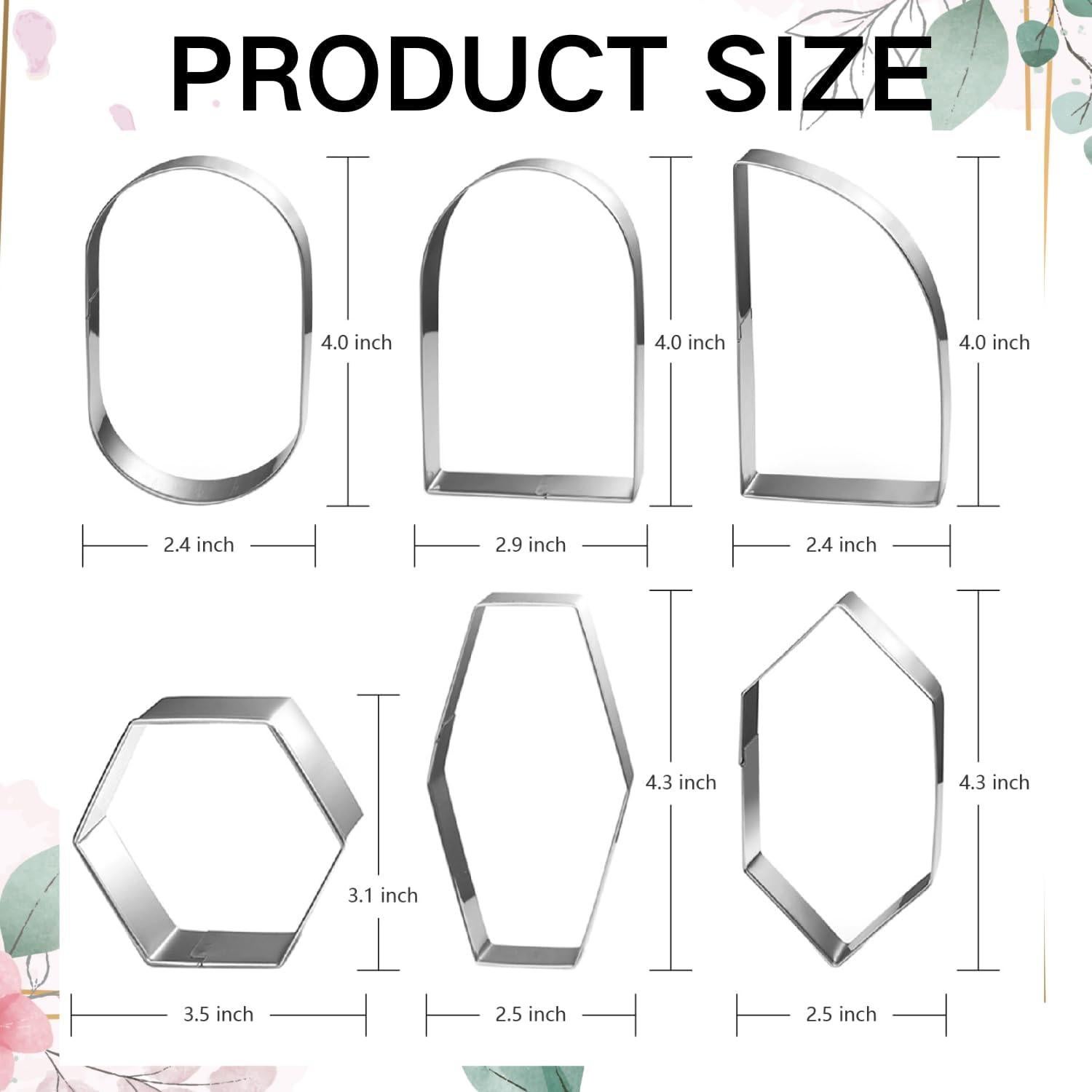 Juego de Cortadores de Galletas Auktosmn - 6 Piezas Acero Inoxidable