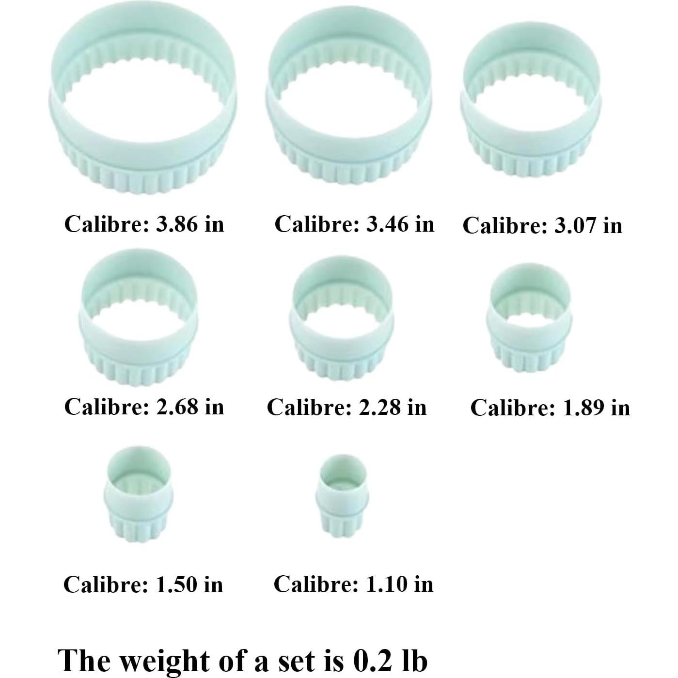 Cortadores de Galletas Bolonie 8 PCS Redondos y Circulares