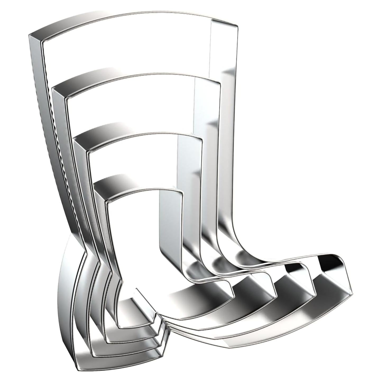 Juego de Cortadores de Galletas QAAQS Bota de Vaquero 4 Piezas