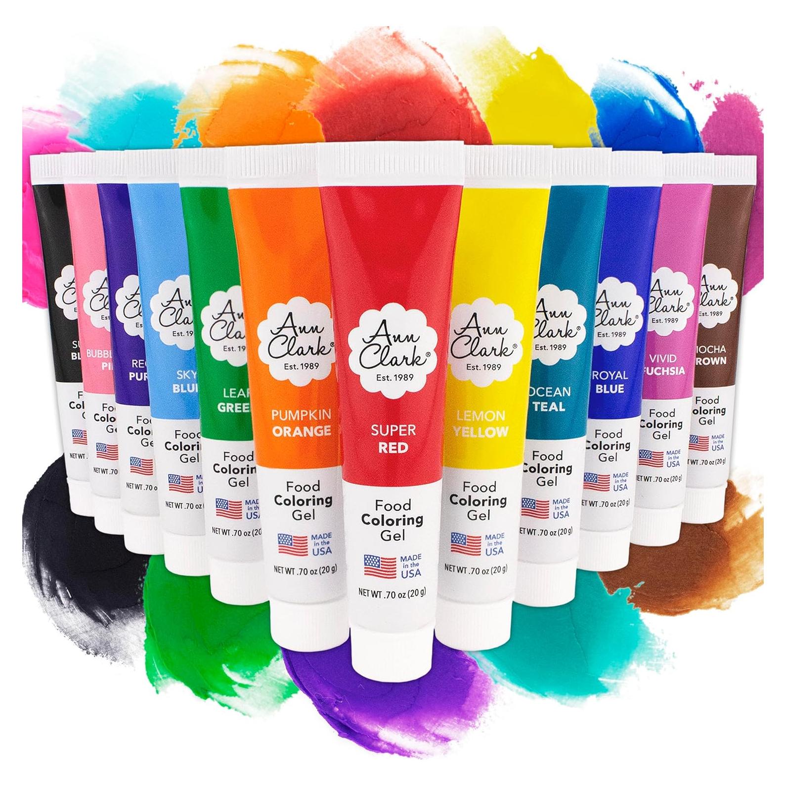 Colorante Alimentario en Gel Ann Clark 12 Colores 19.84 ml