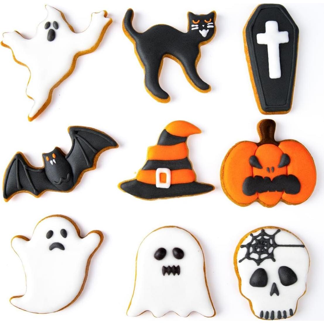Juego de Cortadores de Galletas Halloween QtoiKce 9 Piezas Acero Inoxidable