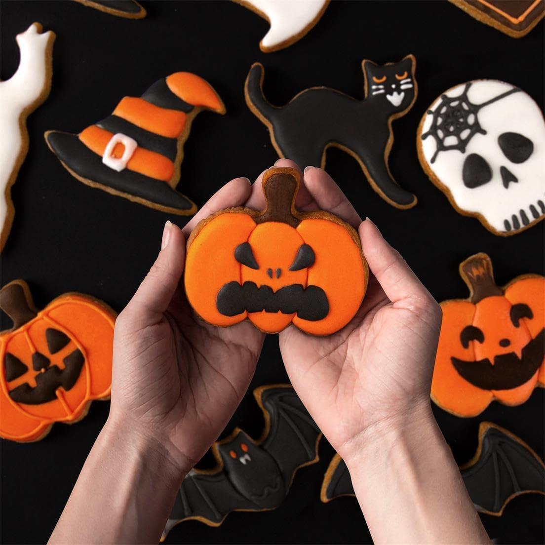 Juego de Cortadores de Galletas Halloween QtoiKce 9 Piezas Acero Inoxidable