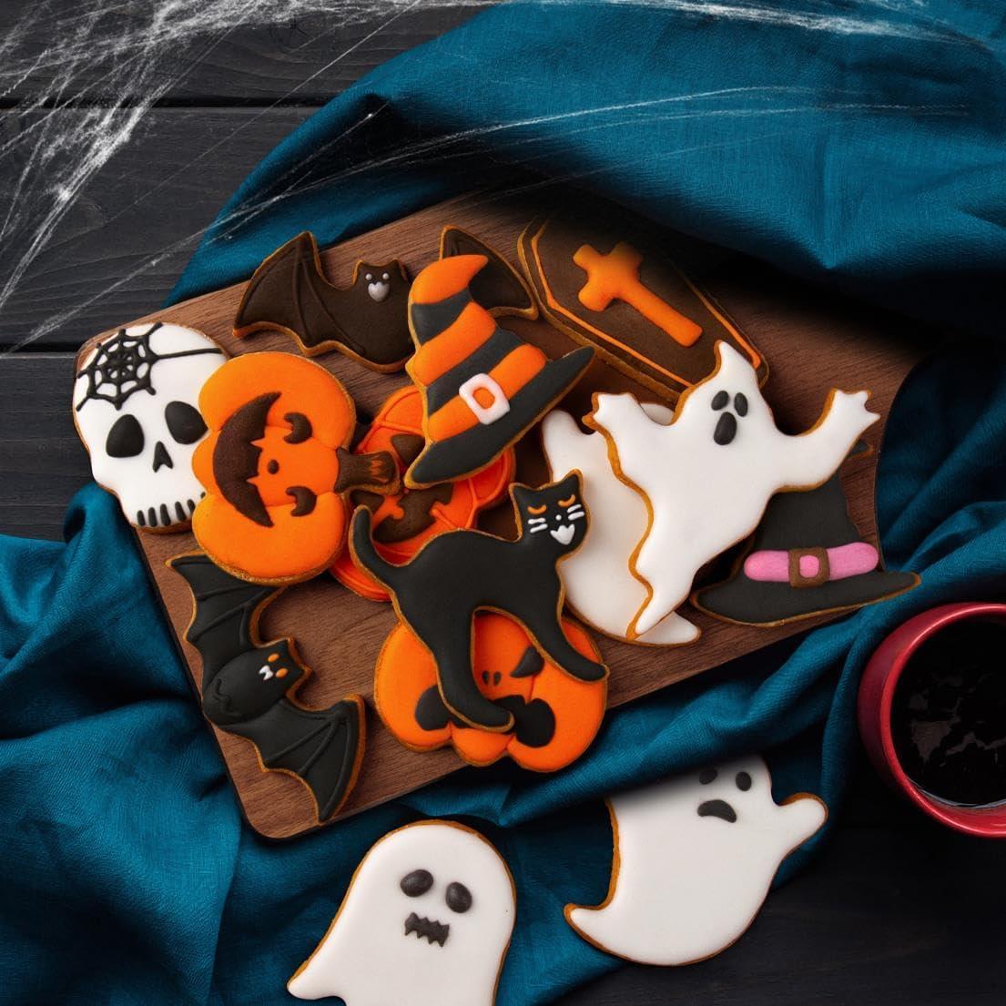 Juego de Cortadores de Galletas Halloween QtoiKce 9 Piezas Acero Inoxidable