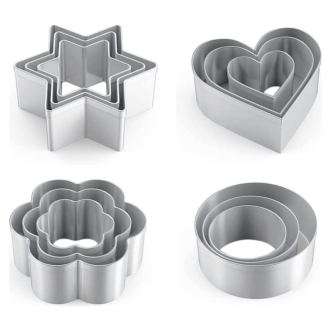 Juego de Cortadores de Galletas MIUTME Acero Inoxidable 12 Piezas