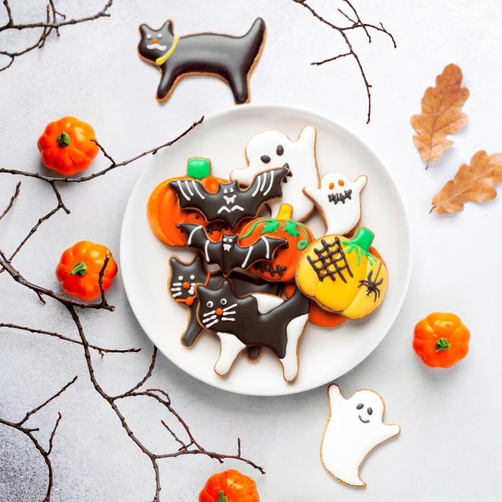 Juego de Cortadores de Galletas Halloween BYkooc - 12 Piezas Acero Inoxidable