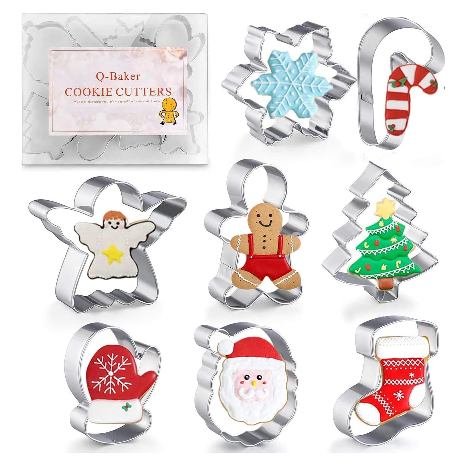 Set de 8 Cortadores de Galletas de Navidad Q-BAKER