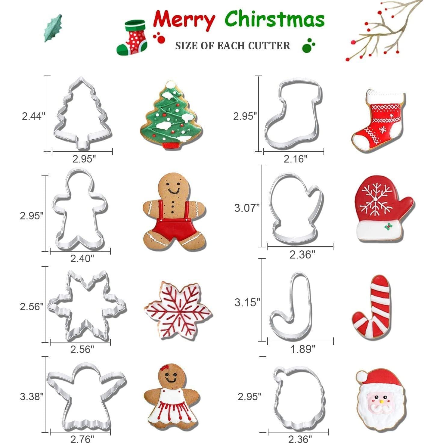 Set de 8 Cortadores de Galletas de Navidad Q-BAKER