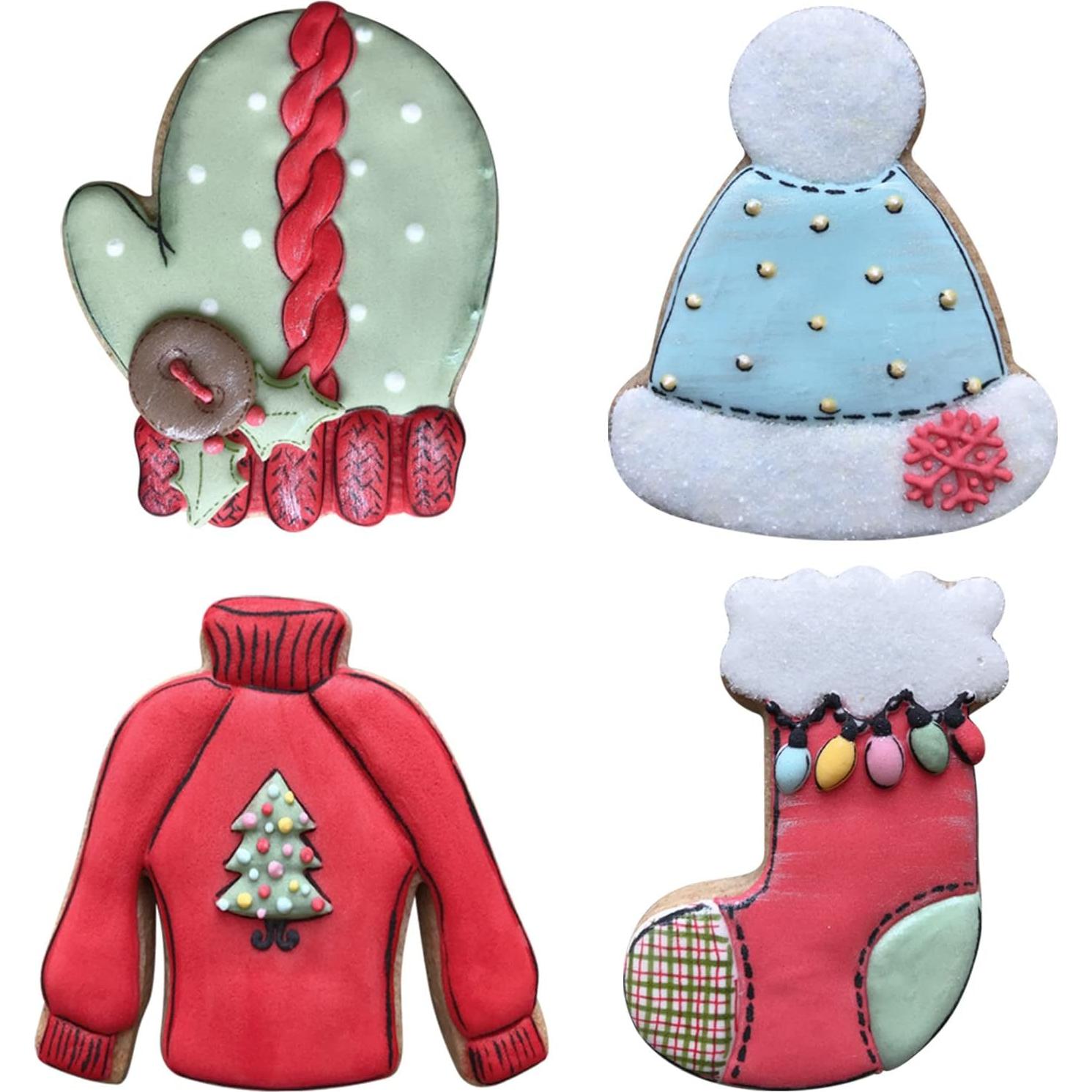 Cortadores de Galletas de Navidad LILIAO - 4 Piezas Acero Inoxidable