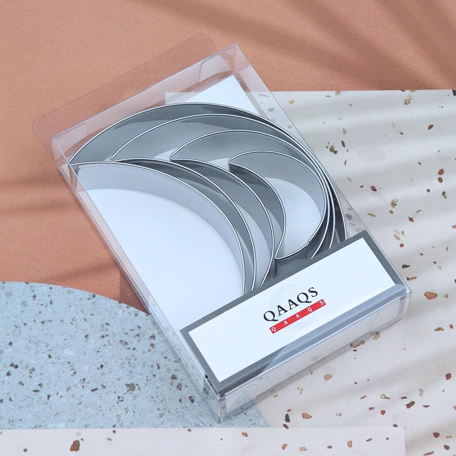 Juego de Cortadores de Galletas Luna Creciente QAAQS - 4 Piezas