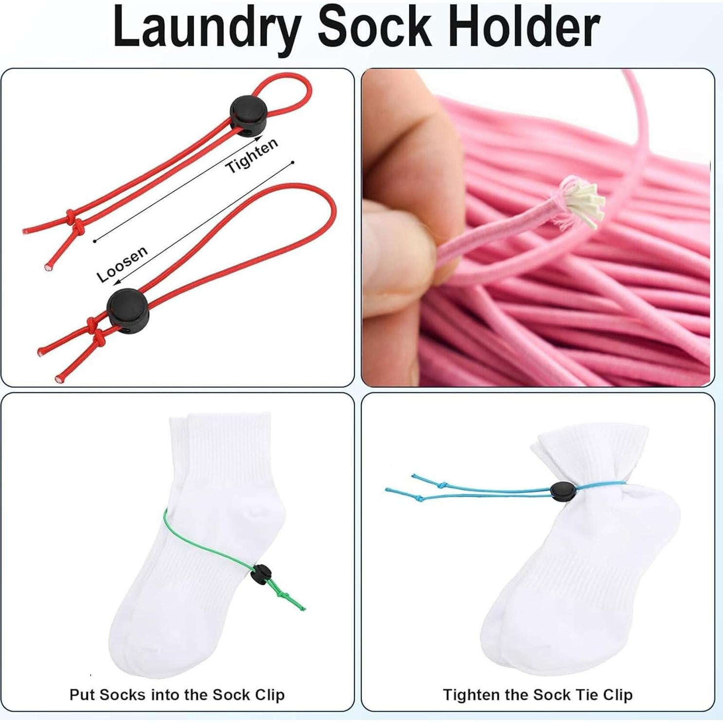 30 Clips para Calcetines Awsxuoor - Organizador de Lavandería