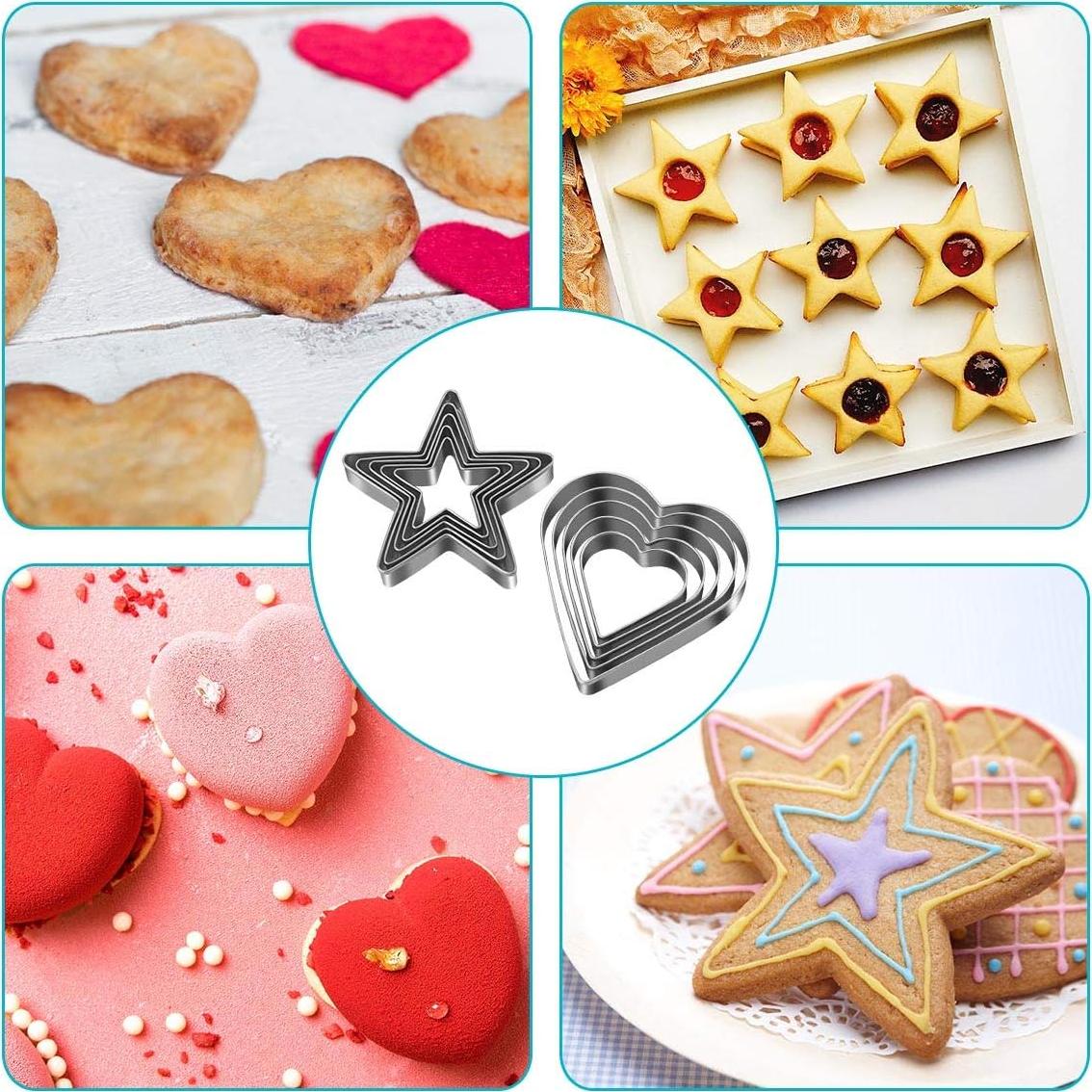 Juego de 10 Cortadores de Galletas Xueerde Acero Inoxidable