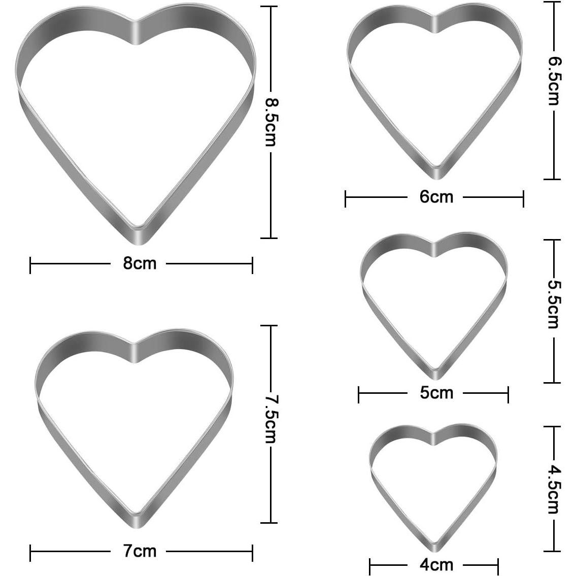 Juego de 10 Cortadores de Galletas Xueerde Acero Inoxidable