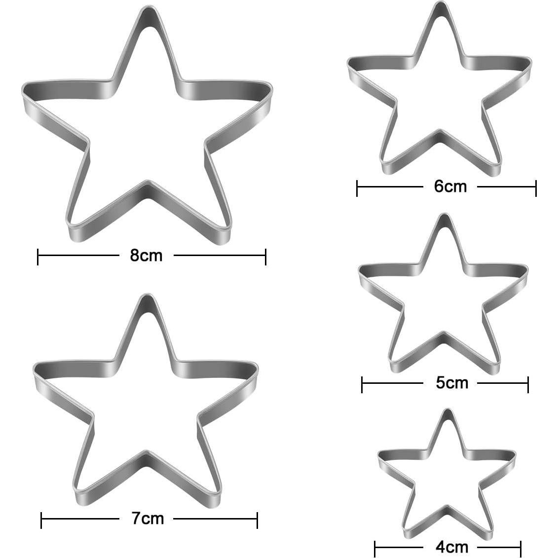 Juego de 10 Cortadores de Galletas Xueerde Acero Inoxidable