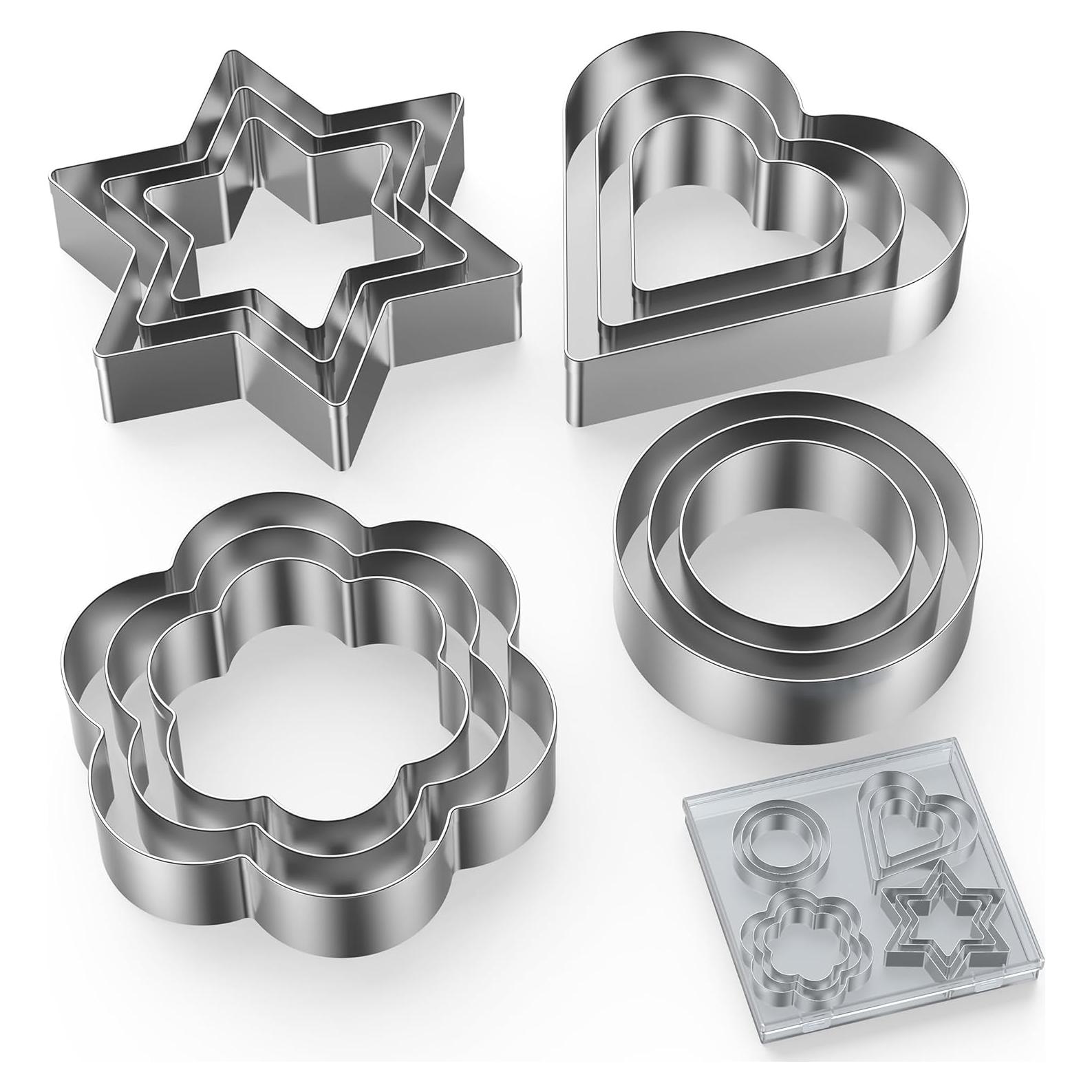 Juego de Cortadores de Galletas 12 Piezas Acero Inoxidable