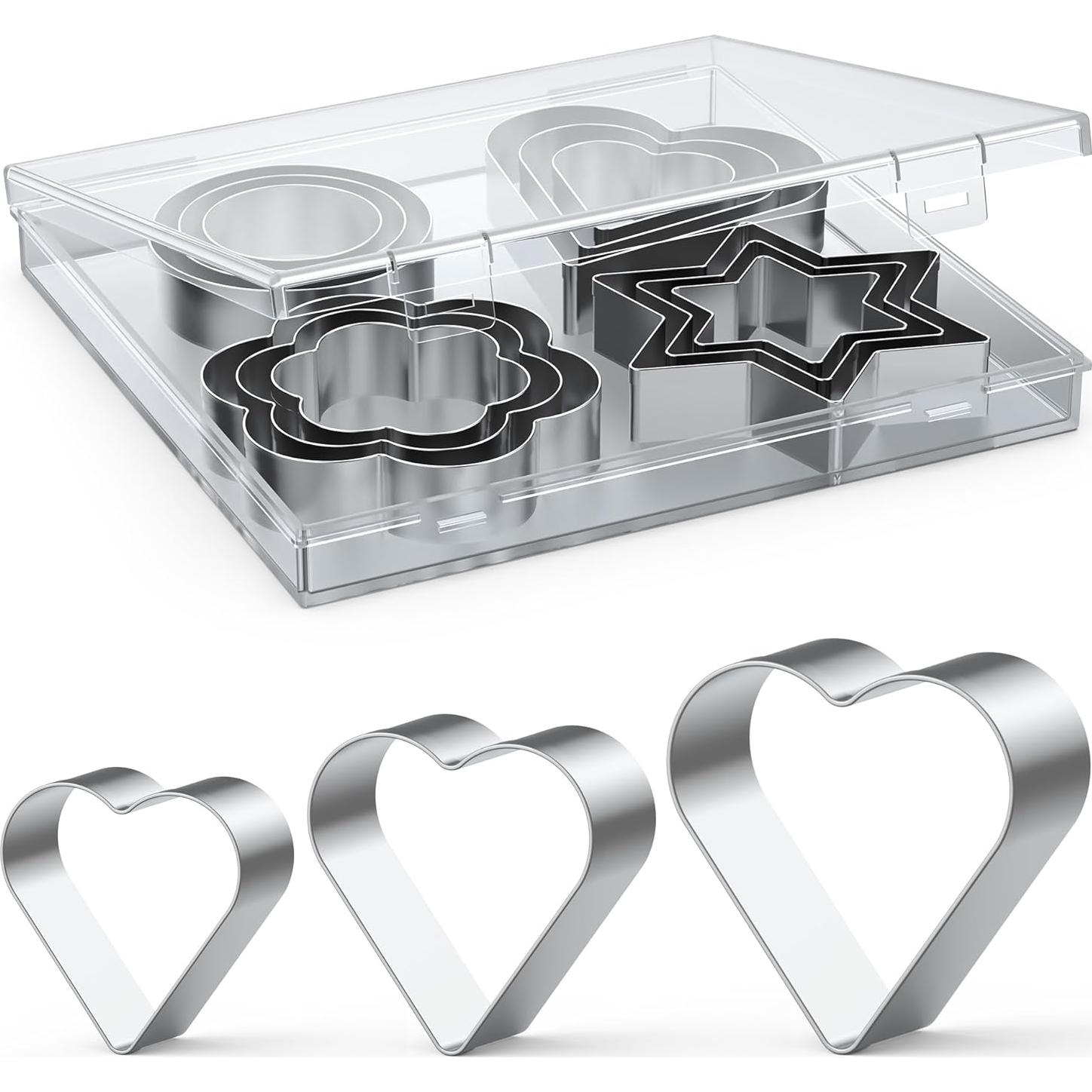 Juego de Cortadores de Galletas 12 Piezas Acero Inoxidable