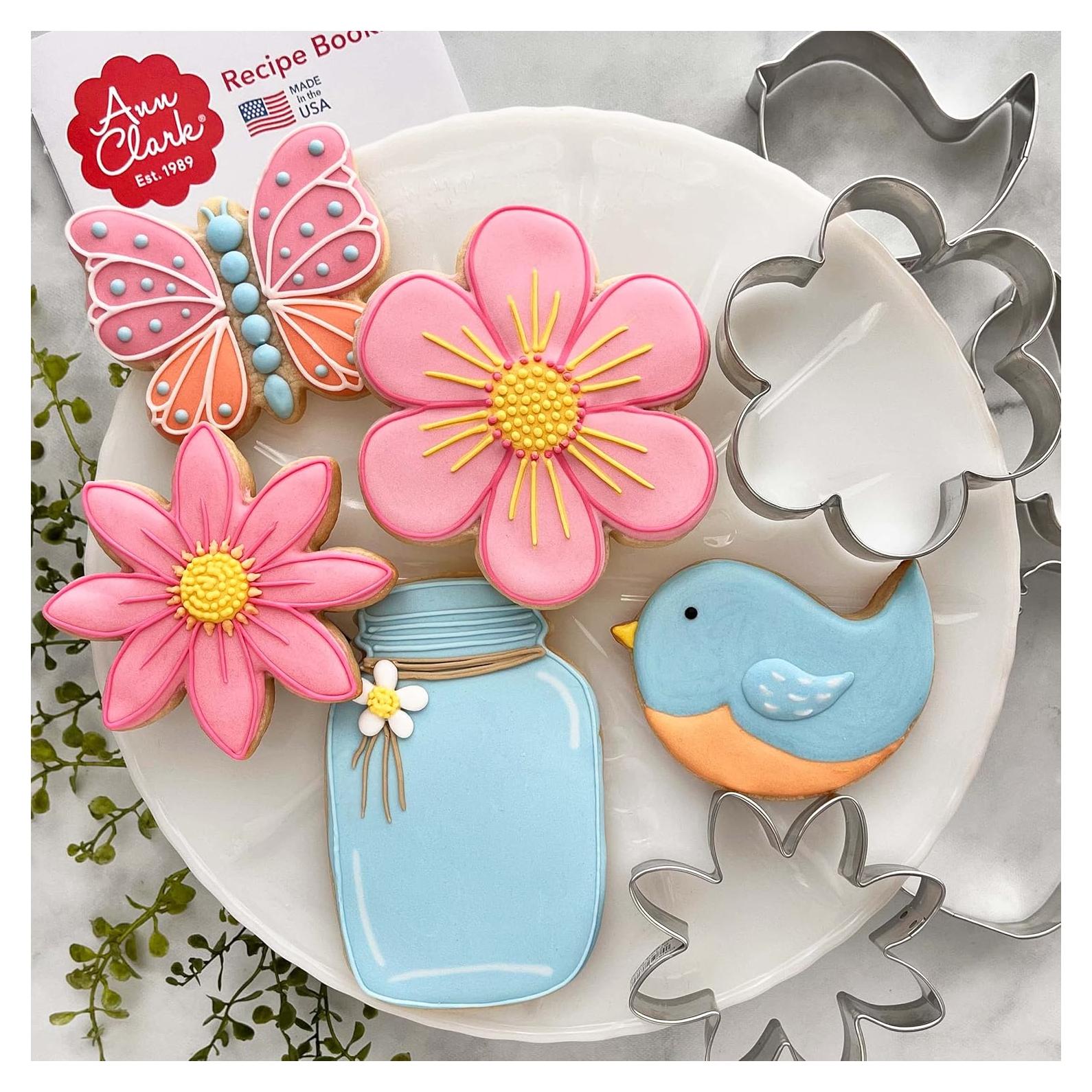 Cortadores de Galletas Ann Clark Set Floral 5 Piezas Hecho en EE. UU.