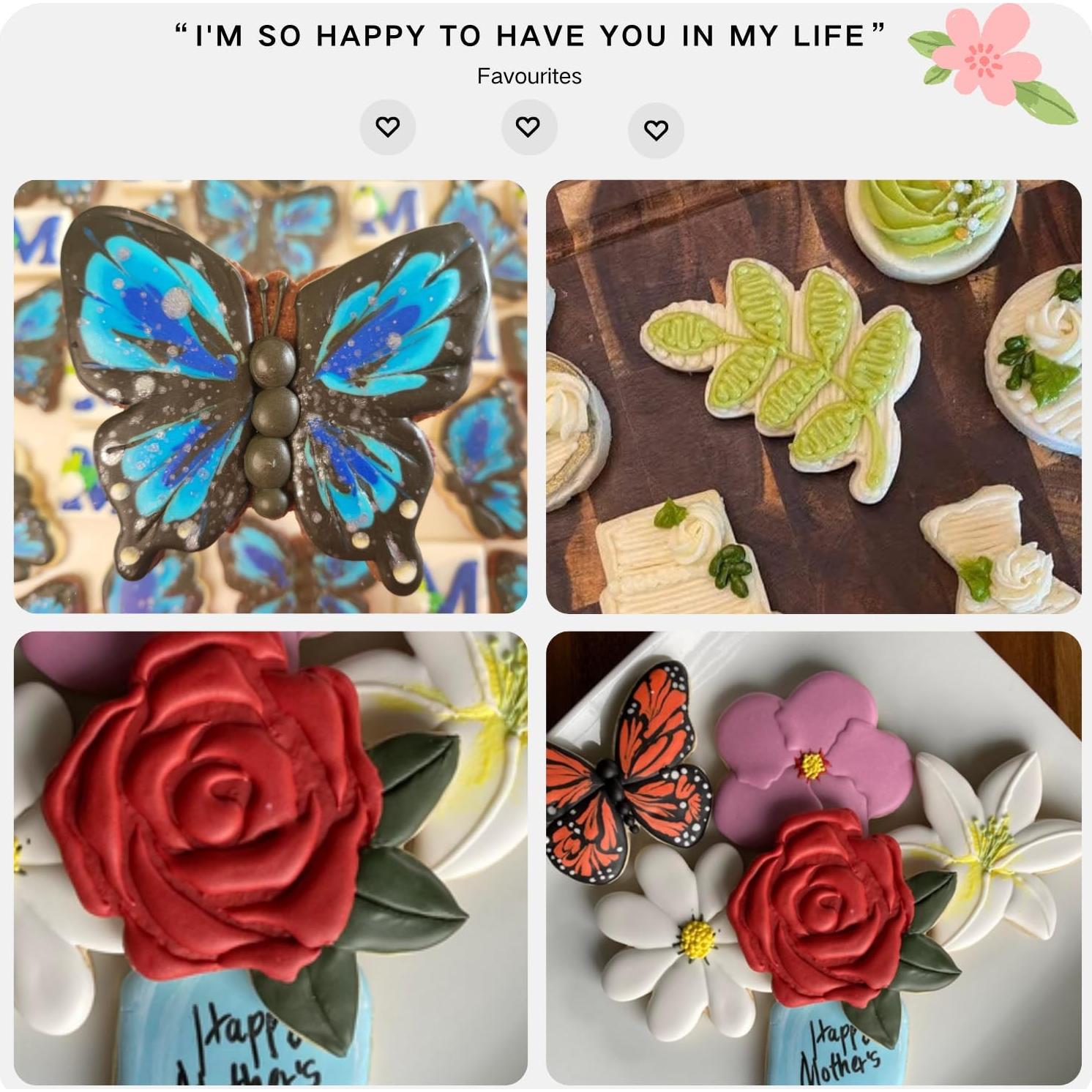 Juego de Cortadores de Galletas LUBTOSMN - 7 Piezas Flores