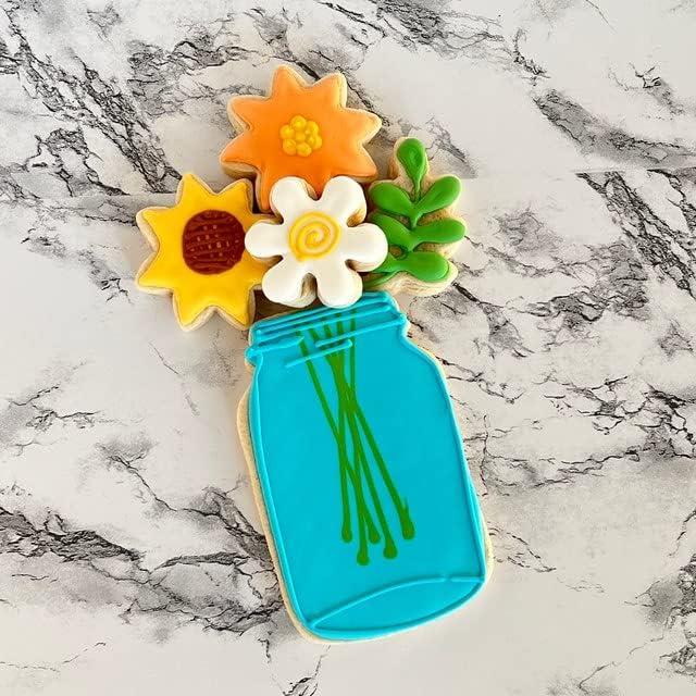 Juego de Cortadores de Galletas LUBTOSMN - 7 Piezas Flores