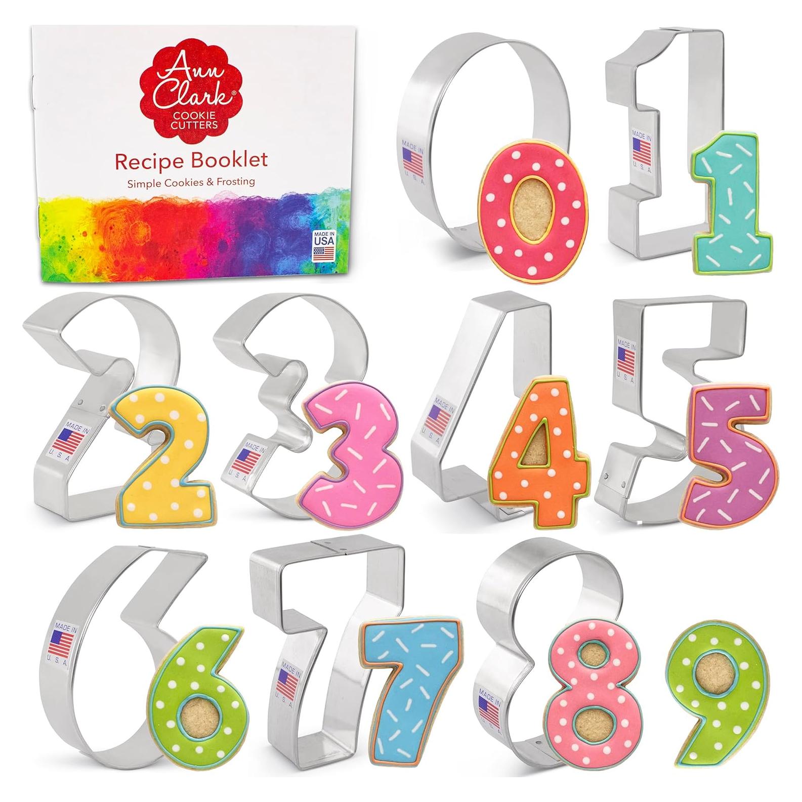 Cortadores de Galletas de Números Ann Clark Set 9 Piezas