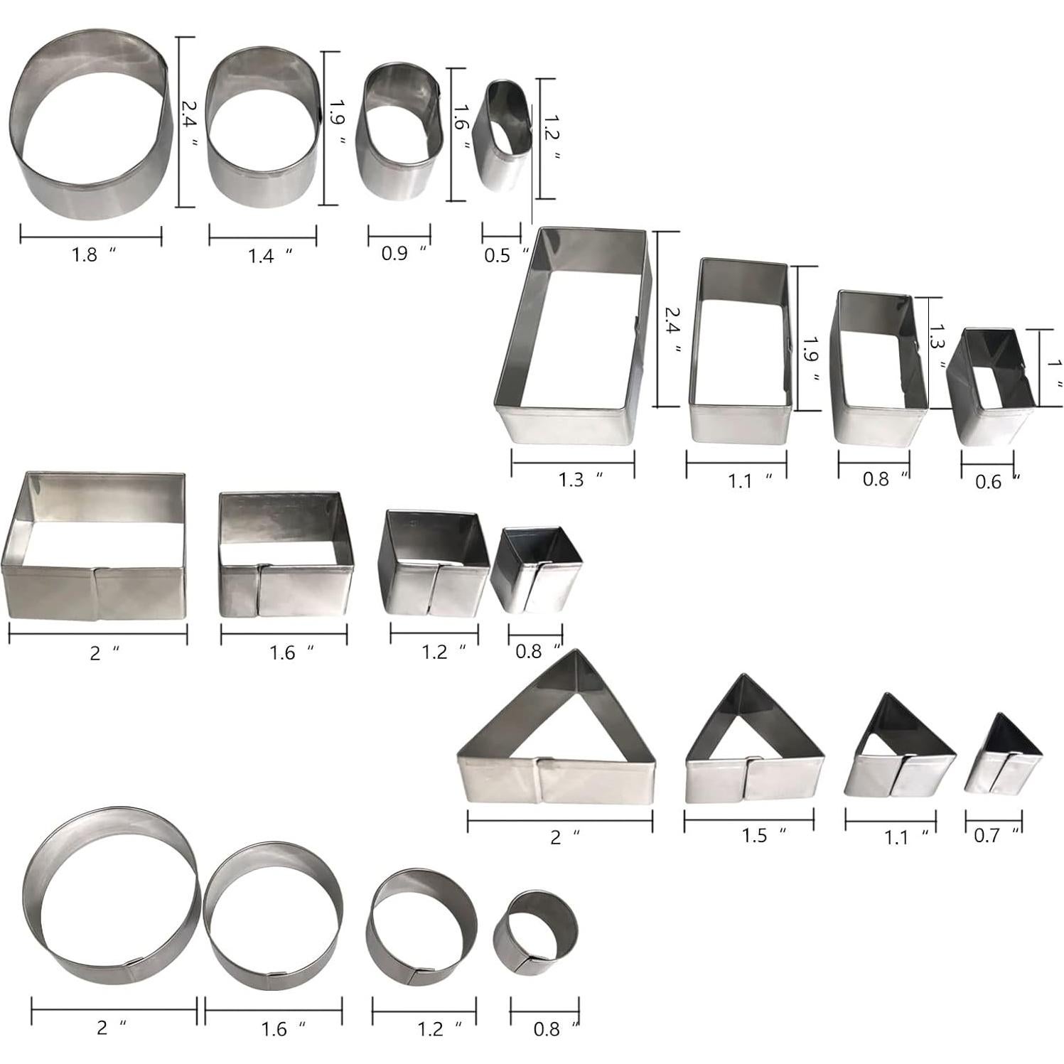 Juego de Cortadores de Galletas Geométricos 20 Pcs 2WDECOR