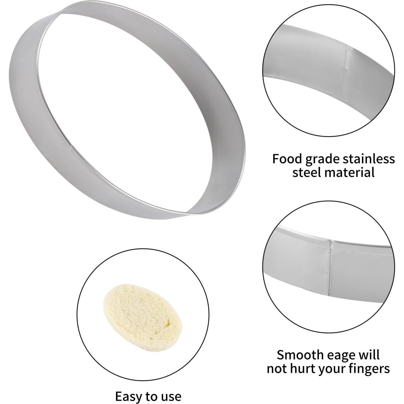 Conjunto de Cortadores de Galletas Ovalados ANCKNE - 4 Tamaños