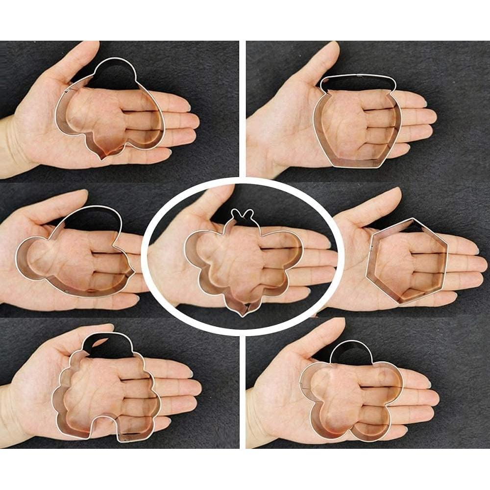 Juego de Cortadores de Galletas LUBTOSMN - 7 Piezas Temática Abeja