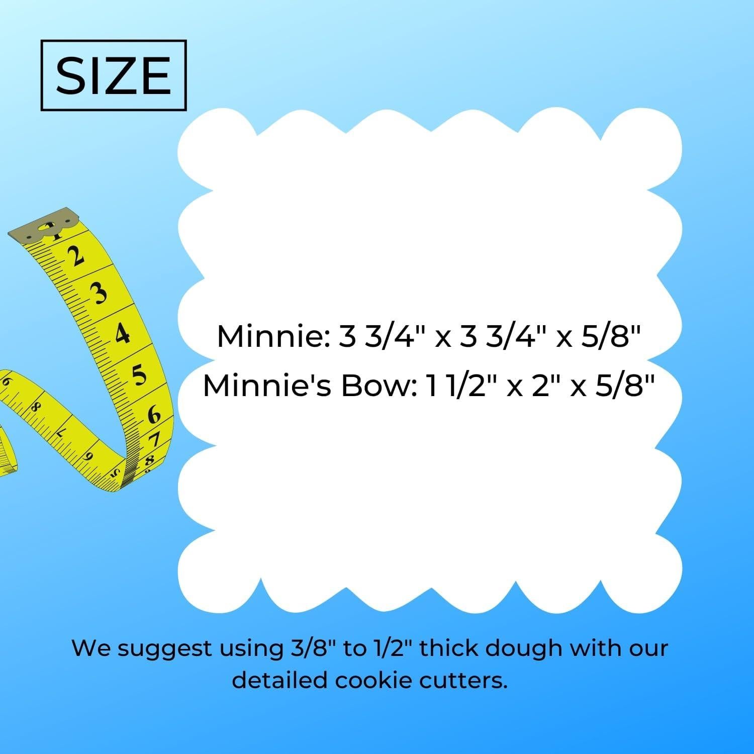 Juego de 2 Cortadores de Galletas Minnie Mouse YNGLLC