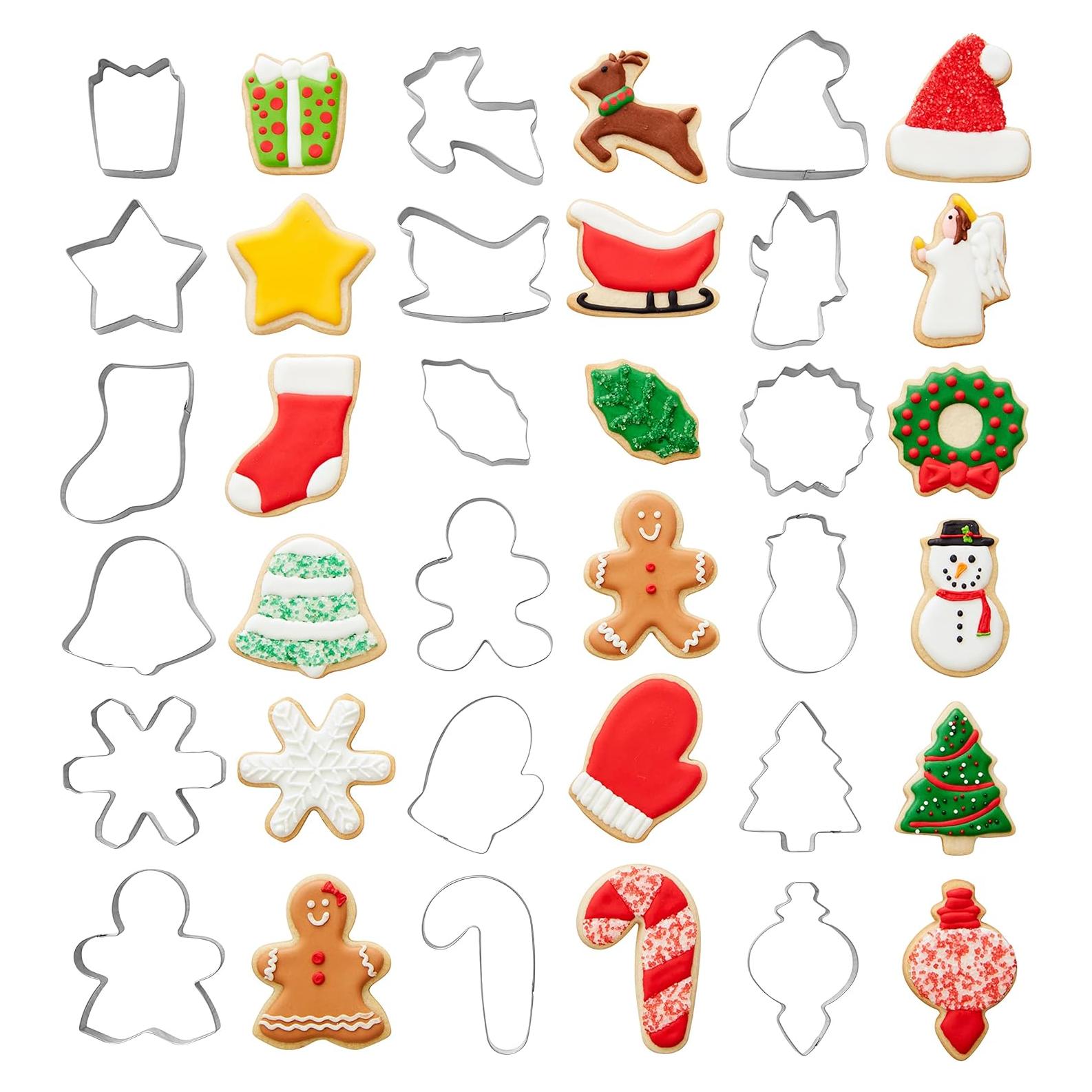 Juego de Cortadores de Galletas de Navidad Wilton - 18 Piezas de Metal