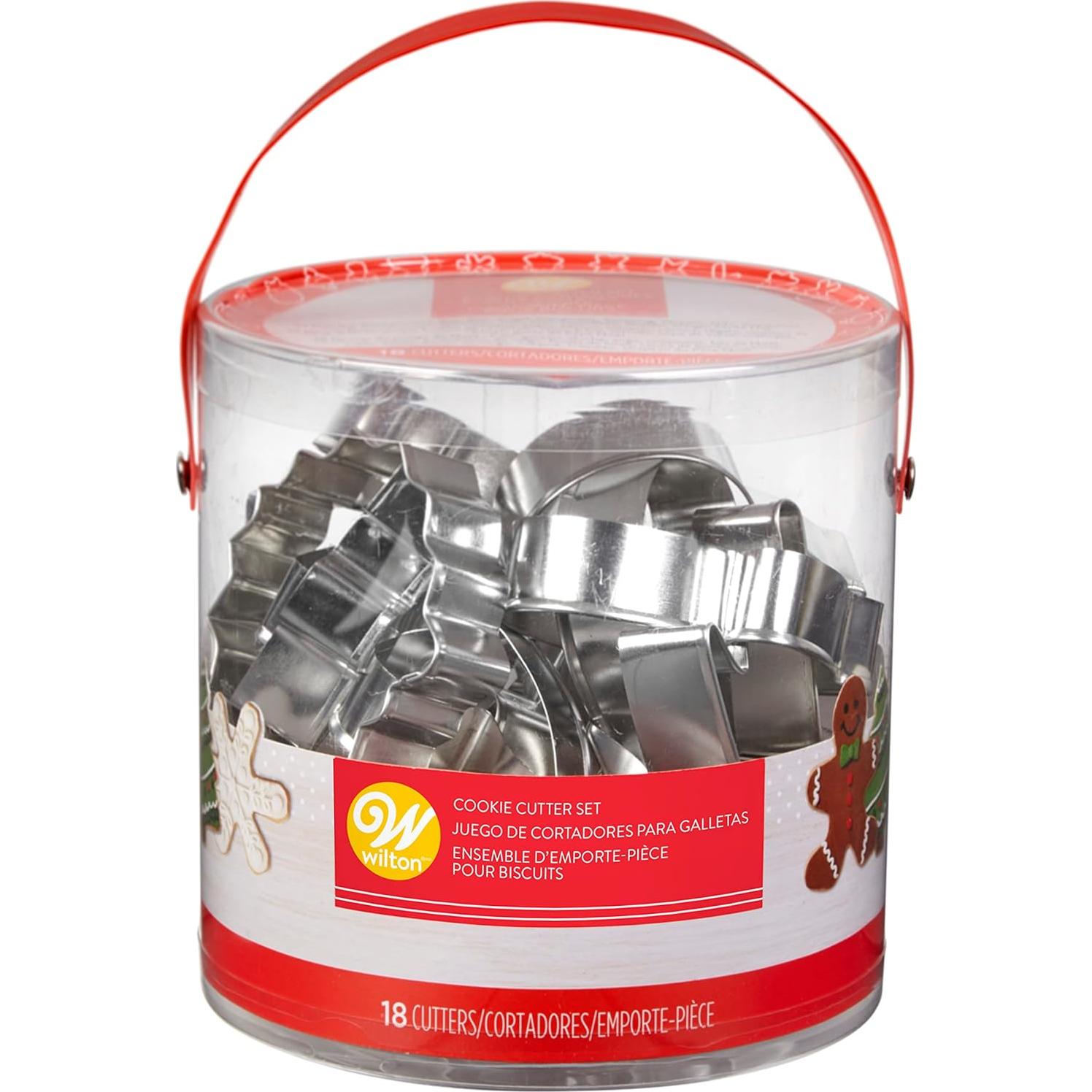 Juego de Cortadores de Galletas de Navidad Wilton - 18 Piezas de Metal
