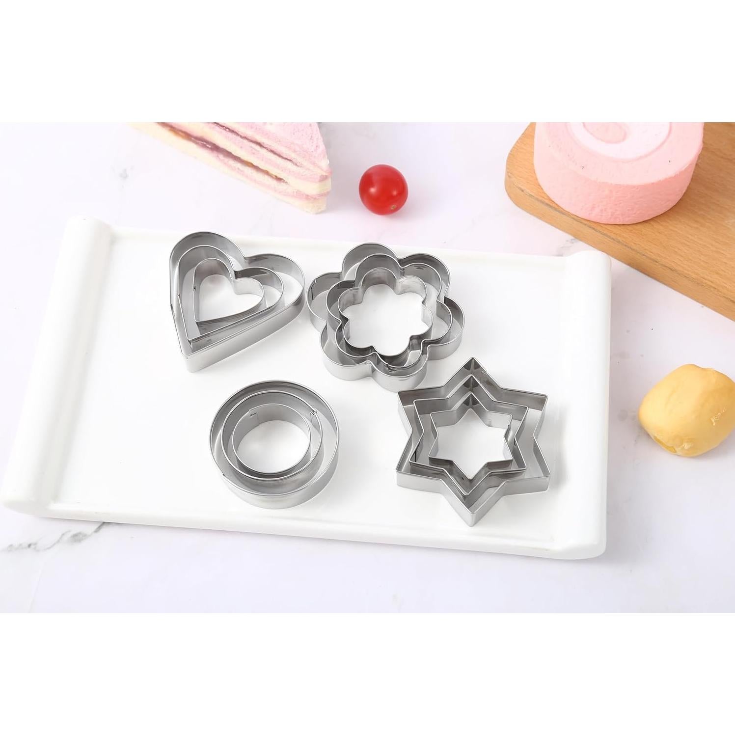 Juego de Cortadores de Galletas de Acero Inoxidable 12 Pzas