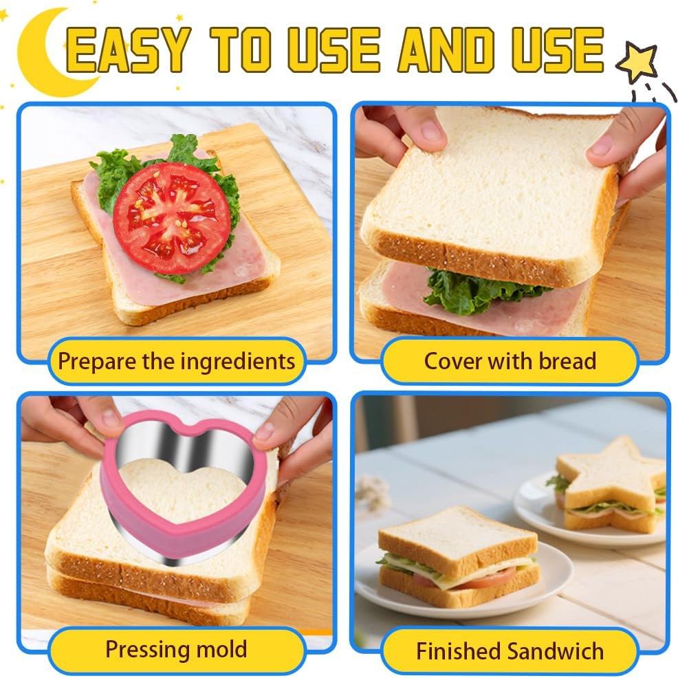 Juego de 6 Cortadores de Galletas AOSHIDINGSHUO - Acero Inoxidable