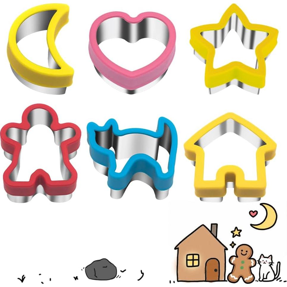 Juego de 6 Cortadores de Galletas AOSHIDINGSHUO - Acero Inoxidable